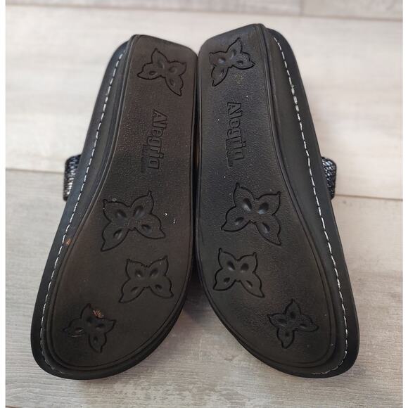 Alegria 38 (8/8.5) Metallic PALOMA 717 Leather Clog Mary Jane PEWTER CHARMER - Picture 3 of 4